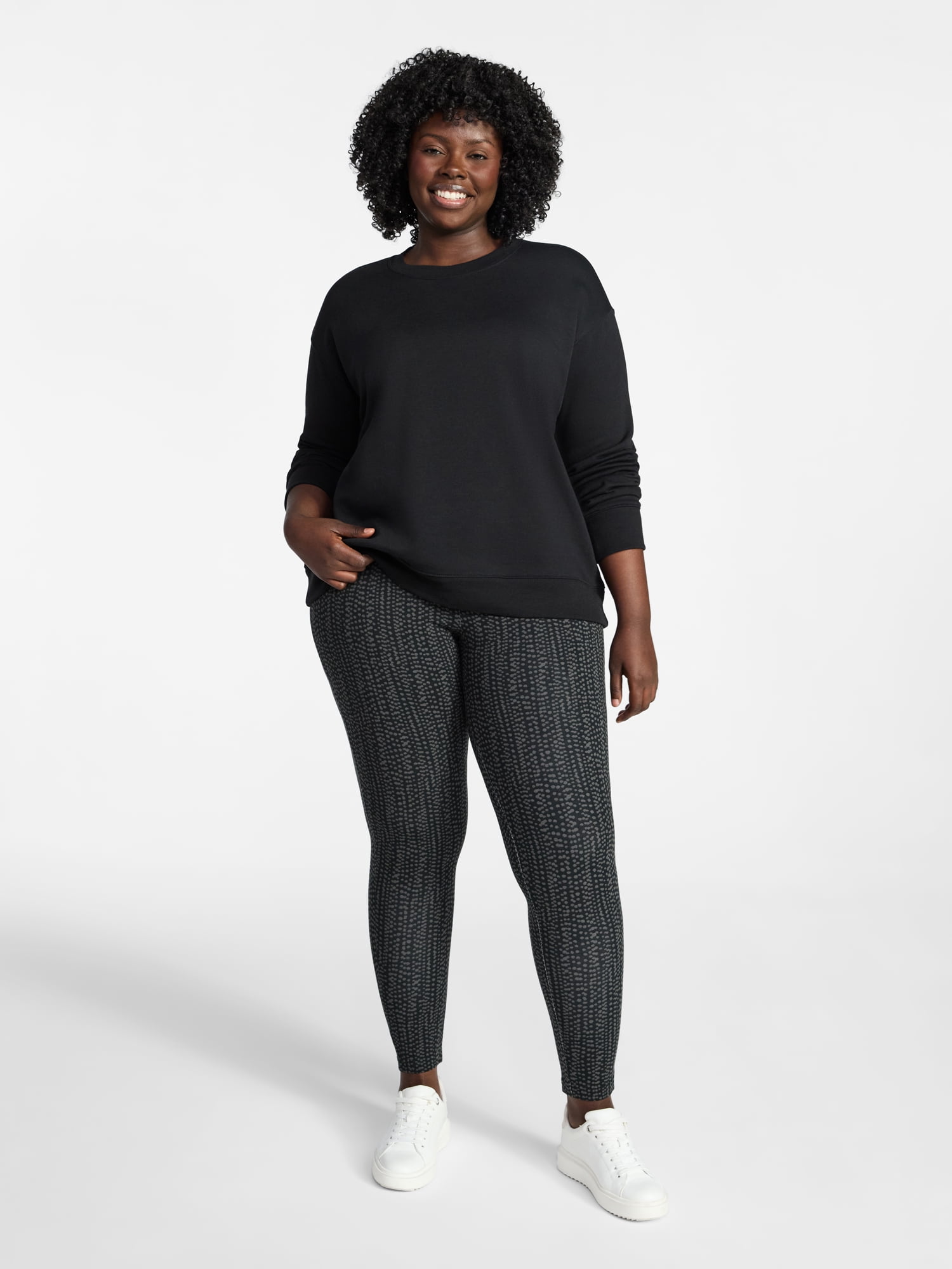 Terra & Sky Women's Plus High Waist Full Length Leggings, Sizes 0X-5X