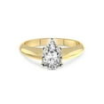 thumbnail image 3 of 2 Carat IGI Certified Pear Shape Lab Grown Diamond Engagement Ring | 14K Yellow Gold |Eloise Solitaire Knife Edge Lab Diamond Ring | FG-VS1-VS2 Quality Friendly Diamonds, 3 of 5
