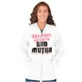 thumbnail image 4 of Retro This Mom Can Be A Bad Mutha Womens Plus Size Graphic Zipper Hoodie Brisco Brands 4X, 4 of 5