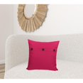 thumbnail image 4 of HomeRoots 515381 20 x 20 in. Linen Blend Zippered Pillow with Buttons, Fuchsia, 4 of 5