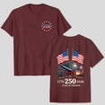 thumbnail image 5 of Leey-World USA Flag Shirts for Women: Vintage American Flag Graphic Tshirts 4th of July Tees Patriotic Blouse Tops 4th Of July Shirt Funny Women(Wine,M), 5 of 9