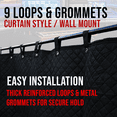 thumbnail image 3 of Boxer Tools XL Studio Grommeted Sound Dampening Blanket 80 in. x 96 in. Light Blocker, Moving Blanket, General Indoor/Outdoor Use, 3 of 7