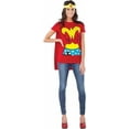 thumbnail image 2 of DC Comics Classic Wonder Woman T-Shirt Costume for Adults by Rubies, Women's XL, 2 of 3