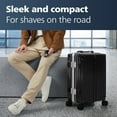 thumbnail image 4 of Philips Norelco Compact Portable Men'S Travel Electric Wet & Dry Facial Shaver, Rechargeable For On-The-Go, 2 Month Battery Life On 1 Charge, Waterproof, with Travel Case & Protective Cap, PQ888/81, 4 of 10