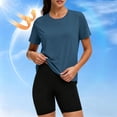 thumbnail image 2 of AnuYalue Women's Sun Shirts UPF 50+ Sun Protection Short Sleeve Athletic T-Shirt Lightweight Top Tshirts Swim Tee Shirt, 2 of 9
