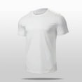 thumbnail image 2 of cfhntfmh Mens Crew Neck Muscle T Shirt Short Sleeve Casual Summer Basic Tees Slim Fit Athletic Running T-Shirt, 2 of 7