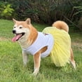 thumbnail image 3 of HQREA Dog Princess Dresses for Large Dogs Pullover Summer Clothes Tutu Dress with Butterfly Embroidered for Wedding Birthday, 3 of 6