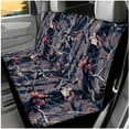 thumbnail image 3 of Binienty Camo Hunting Car Seat Covers Full Set Front And Backseat Covers with 15 Inch Steering Wheel Cover Headrest Cover Center Console Cushion Pad Seatbelt Pads 14 Pack Vehicle Interior Accessories, 3 of 8