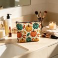 thumbnail image 3 of OCCOA Fall Zipper Makeup Bag with Pumpkin Maple Print Large Capacity Portable Toiletry Pouch for Travel Office Daily Storage, D, 3 of 6