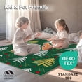 thumbnail image 4 of ODIKA 6'x9' Machine Washable Non-Slip Area Rug, Festive Pine Forest Snowflake Mosaic Half Moon High Traffic Rug with Pad, Green, 509132, 4 of 8
