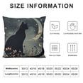 thumbnail image 6 of Acheng Black cat Throw Pillow Covers Bohemian Mystery Elegant Starry Night Sky Flower Moon Animal Black Soft Washable Decorative for Living Room Bedroom Sofa Pillow case Set of 2 White, 6 of 6