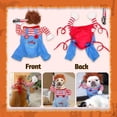 thumbnail image 3 of Disfraz de perro de muñeca mortal para mascotas, novedad de Halloween, disfraces de Navidad, divertidos trajes de cosplay para perros, ropa linda para perros pequeños, medianos y grandes, gatos, disfr, 3 of 3