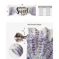 thumbnail image 5 of Tie Up Valance Curtain for Kitchen,Watercolor Lavender Flower Rod Pocket Short Curtains Adjustable Tie-Up Shade Valances,Sweet Home on Linen Window Treatment for Bathroom Living Room Bedroom, 5 of 8