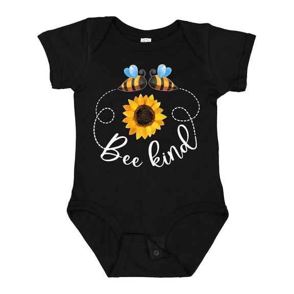 Inktastic Bee Kind Bees and Sunflower Boys or Girls Baby Bodysuit