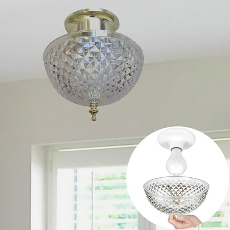 

4 Pack - Evelots Ceiling Clip-on Light Bulb Shade-Lamp-Dome-Diamond Cut-Acrylic