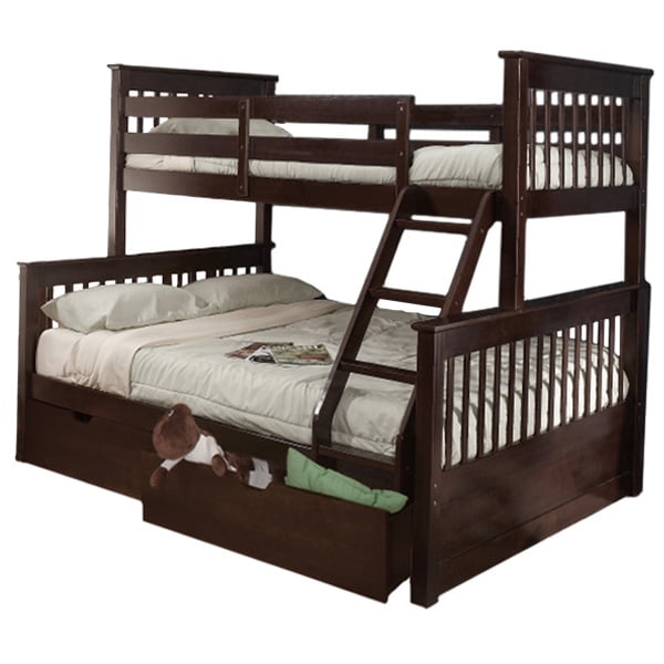 Mission Twin Over Full Bunk Bed With, Sears Bunk Beds Twin Over Full