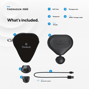 Theragun Mini 2nd Gen Handheld Percussive Massage Device, Portable Deep Tissue Massager, Black