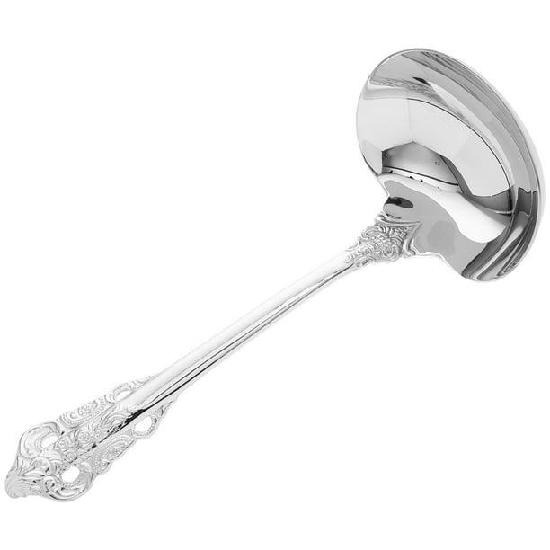GOOHOCHY Utensilio de cocina de acero inoxidable Cucharón grande para sopa Cucharón para servir aderezos