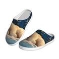 thumbnail image 2 of Haiem Starry Sky Sleep White Bear Print Women's Fuzzy Memory Foam House Slipper Cozy Home Footwear Non-slip Winter Slippers-39/40, 2 of 7