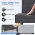 thumbnail image 4 of 41" Mini Couch with USB Charging Port for Bedroom, Mini Futon, Armless Couches Loveseat for Small Spaces Living Room, Seating for Apartment, Office, Dorm, Office, Classroom Furniture, 4 of 7