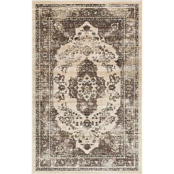 Unique Loom Norrebro Oslo Rug, Tan (5' 0 x 8' 0)