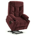thumbnail image 6 of MCombo Large Power Lift Recliner Chair with Extended Footrest for 5'7"-6'2" Elderly People, Fabric, Burgundy, 6 of 8