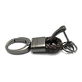 thumbnail image 2 of Hand-woven Leather Keychains Car Key Ring Metal Big Head Keyring Holder Gifts, 2 of 11