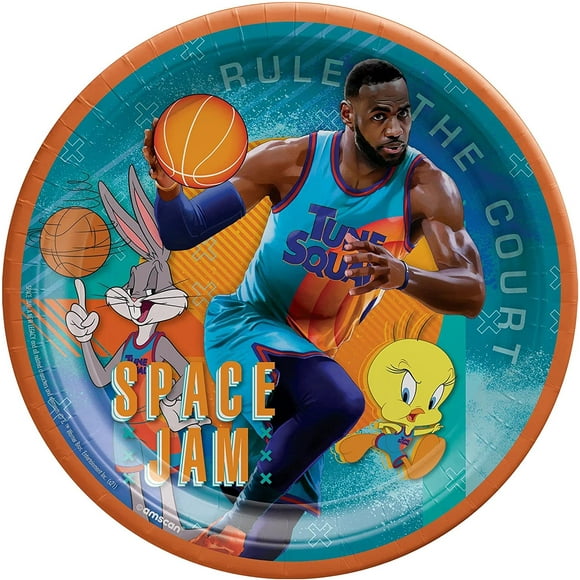 Space Jam Tune Squad Dinner Paper Plates 9" Birthday Party Decor Tableware 8pcs
