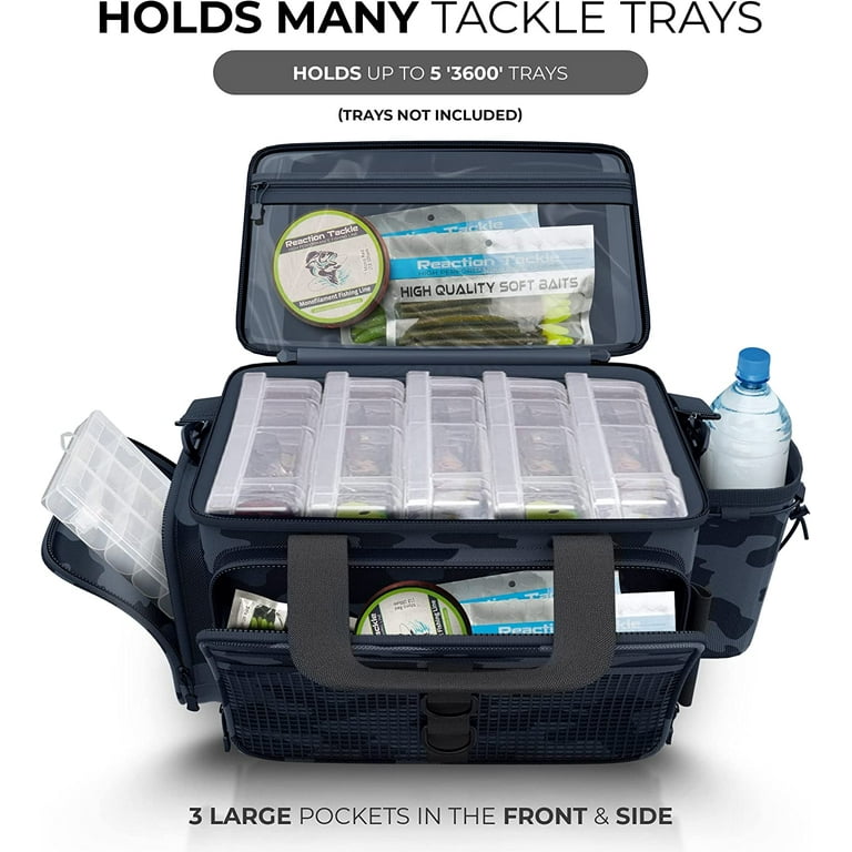 Reaction Tackle Large Backpack- Salt Water Resistant Fishing Bag/Organzier  