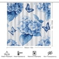 thumbnail image 2 of Bathroom Shower Curtain Sets with Rugs, Blue Leaves Pattern Printed on Shower Curtain and Liner Set, Ideal for Bathroom Apartment RV College Dorm, 72 x 72 inches, 2 of 8