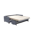 thumbnail image 3 of LV01292 Sleeper Sofa, Blue Leather - Noci ( 1Pc/1Ctn ), 3 of 4
