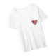 thumbnail image 2 of Camisas de manga corta para mujer, camisetas de manga corta, camiseta informal blanca suave y cómoda a la moda, camiseta para uso diario, compras Blanco, 2 of 8