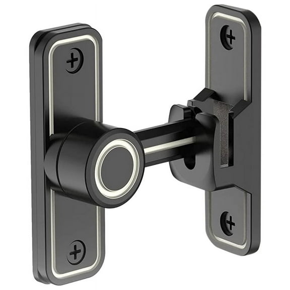 TOP! Heavy Duty Gate Latches 90 Degree Right Angle Barn Door Lock AntiTheft Sliding Latch for Garden Luminous Black