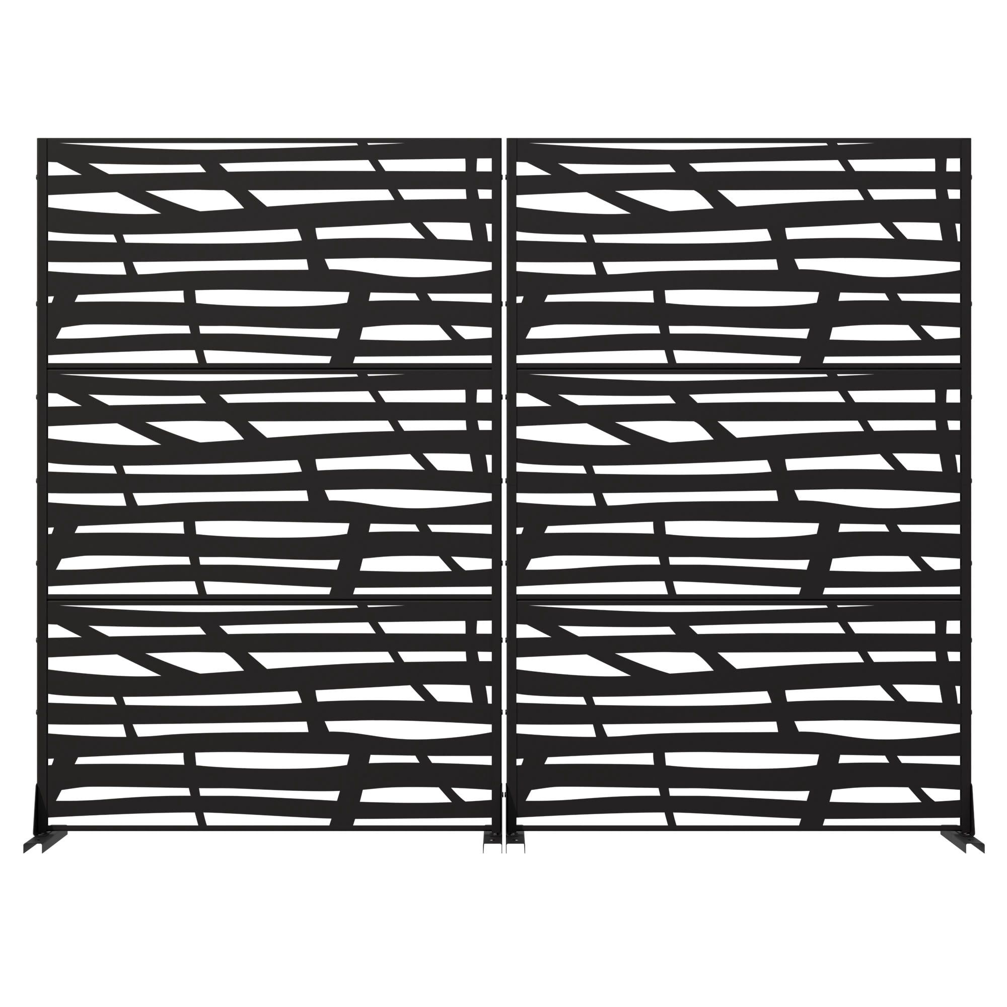 MAYEERTY 72*47in Outdoor Privacy Screen, Weatherproof Metal Privacy Panel, Privacy Divider for Patio, Balcony, Backyard, Garden