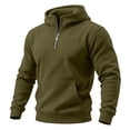 thumbnail image 5 of Men's Half Zip Hoodie,Long Sleeve Casual Solid Sweatshirt with Kangaroo Pocket for Everyday Casual Outfits, 5 of 6