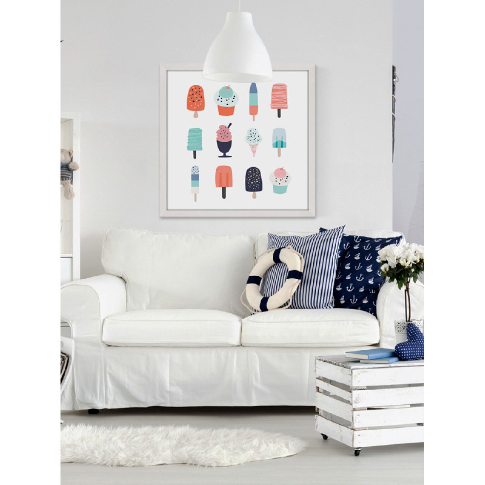 Marmont Hill "Ice Cream Styles 2" by Shayna Pitch Framed Painting Print