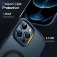 thumbnail image 6 of JETech Magnetic Case for iPhone 12 Pro Max 6.7-Inch Compatible with MagSafe, Translucent Matte Back Slim Shockproof Phone Cover (Storm Blue), 6 of 6