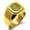 Gold, variant on Stainless Steel Dragon Knot Skuld's Net Viking Rune Engraved Square Flat Top Biker Style Polished Signet Ring