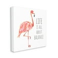thumbnail image 3 of Stupell Industries Life is About Balance Motivational Phrase Pink Flamingo, 36 x 36,Design by Reesa Qualia, 3 of 5