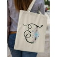 thumbnail image 2 of Smartprints Letter T Flower Bouquet 2 Tote Bag - Image by Shutterstock, One Size Cotton Canvas Tote Bag, 2 of 4
