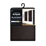 Eclipse Samara Solid Blackout Curtains, Single Curtain Panel, 63 Inch Long Blackout Curtains, 42 W x 63 L, Black