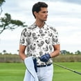thumbnail image 3 of Fotbe Retro Rooster Camiseta Polo de Golf para Hombre con Estampado – Camisa Deportiva Transpirable con Cuello Abotonado-Large, 3 of 6