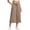 Khaki, variant on Palazzo Capri Pants for Women Spring Summer Elastic Waist Wide Leg Loose Fit Flowy Cropped Pants Capris with Pockets