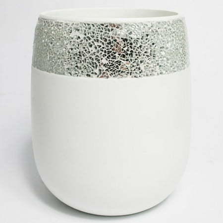 sweet home collection luster cracked glass bath bath waste basket walmart com sweet home collection luster cracked glass bath bath waste basket walmart com