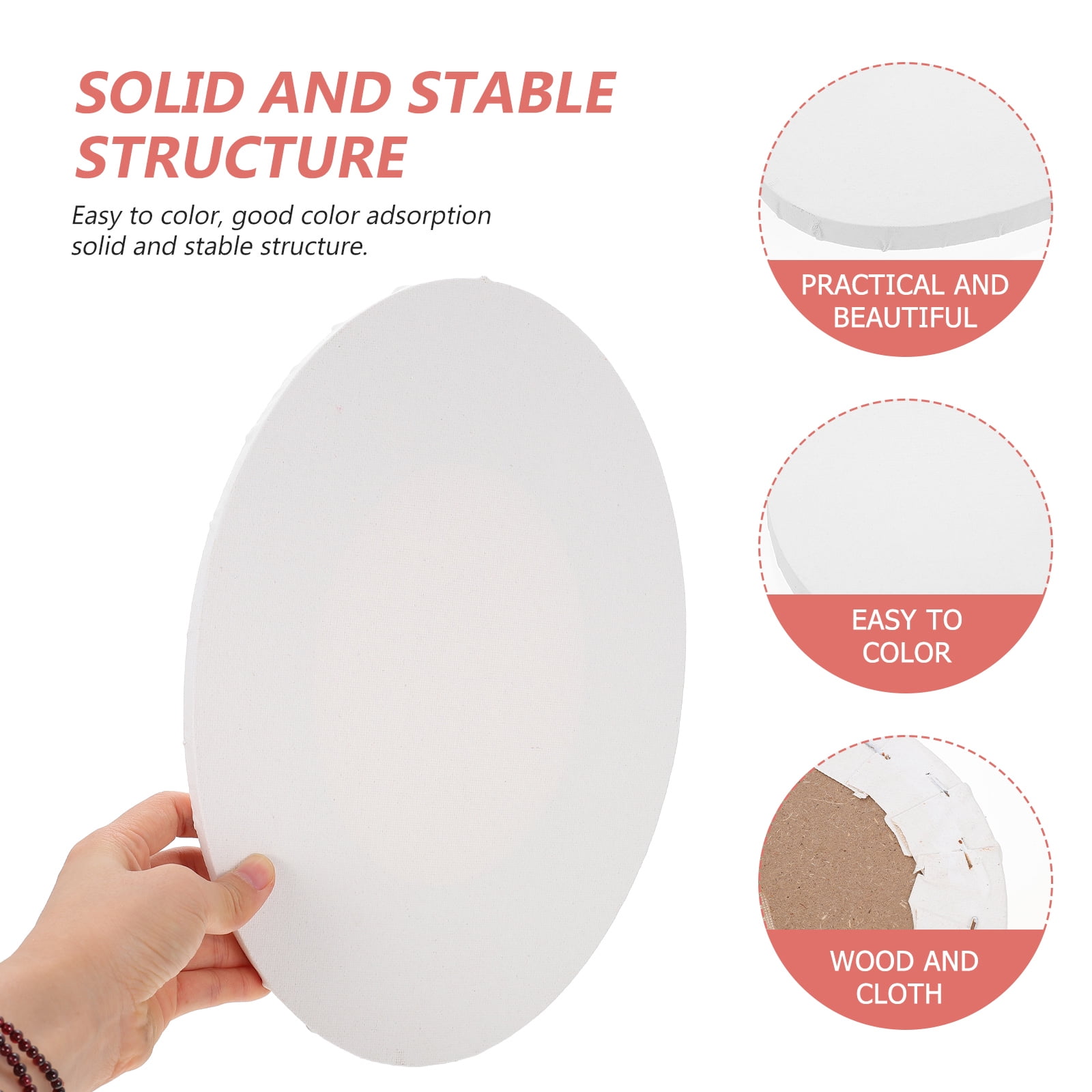 CRILSTYLEO White Cloth and Wood Oil Painting Frame for DIY and Professional Use 5Set