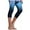 Blue, variant on VerPetridure Clearance Capri Yoga Pants for Women's Summer Casual Elastic Waist Printed Cropped Pants