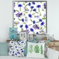 thumbnail image 3 of Designart 'Blue Wildflowers With Leaves III' Traditional Framed Art Print, 3 of 4
