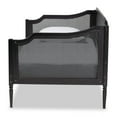thumbnail image 3 of Baxton Studio Hancock Mid-Century Modern Charcoal Finished Wood and Synthetic Rattan Twin Size Daybed, 3 of 8