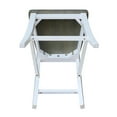 thumbnail image 5 of International Concepts Wood Slat Back Roma Counter Height Stool - 24" Seat Height - White/Heather Gray, 5 of 10