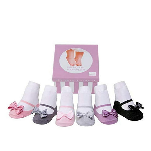 Baby Girl Socks that look like shoes- 0-12 Months -Anti slip-Soft Cotton-6 Pairs - Baby Shower Gift - Gift Box-PRETTY PETALS